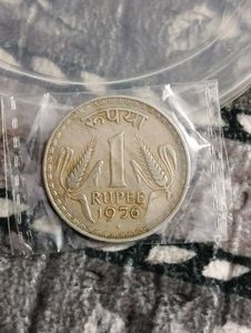 1976 One Rupee Coin Dabbu Coi
