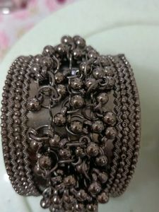 Bracelet Combo 1 Black 1 Silver Finish
