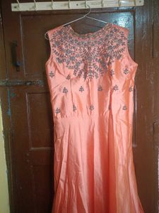Elegant Peach Anarkali Suit