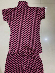 Pink Polka Dot Night Suit Shorts Set