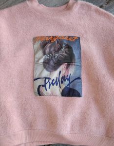 Pink Graphic Patch Sweatshirt