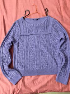 Lavender Cable Knit Sweater