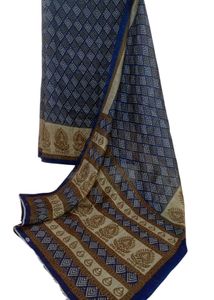 Elegant Blue Printed Saree