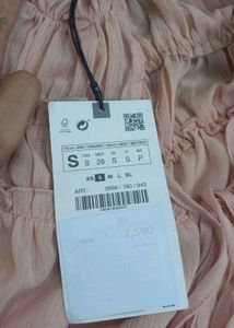 Zara Nude Ruffle Top