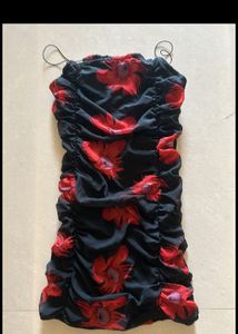 Red Black Mini Dress