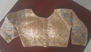 Golden Embroidered and stonework Blouse