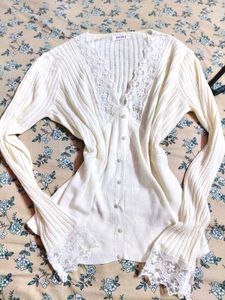 Lace Trim Cardigan