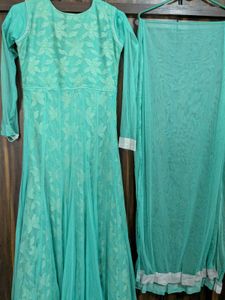 Elegant Sea Green Anarkali Suit