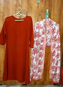 Pakistani Kurti With Dupatta Set