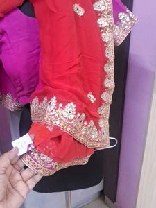 Pink Embroidered Saree  Blouse