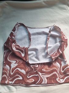Brown And White Inner Come Top For Women