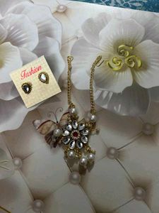 Laddu Gopal Ji Necklace With Earrings
