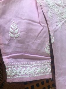 Pink Chikankari Kurta