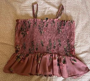 Pink &amp; Green Crop Top