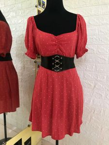 Puff Sleeve Mini Dress