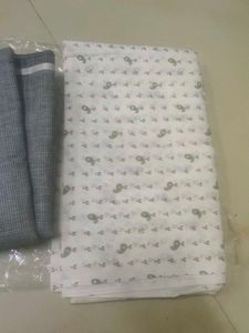 Fabric Bundle: Grey Check &amp; Patterned White