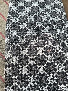 Black &amp; White Embroidered Kurta