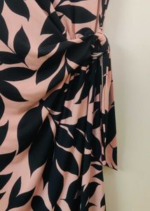 Pink And Black Fitted Dress