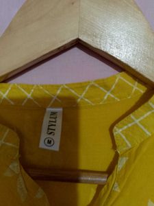 Stylum Yellow Floral Print Kurti