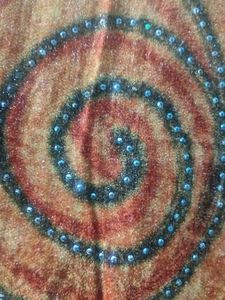 Orange Beaded Scarf
