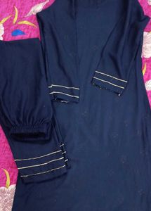 Navy Blue Kurta Set