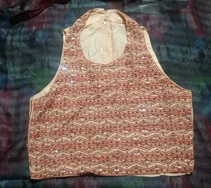 Embroidered Sleeveless Blouse