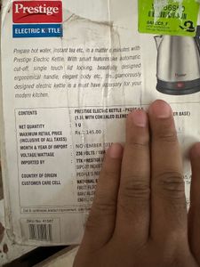 Prestige Kettle Unused 1.5 Litre