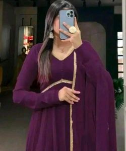 New Stayle Beautiful Women Gown Dupatta Dress Ne