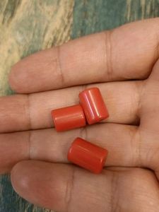 Red Barrel Beads