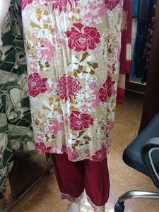 Cotton Kurti Pant Dupatta Set