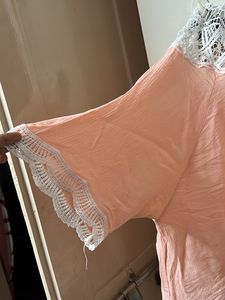Korean Style Peach Boxy Top