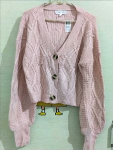 Cute Pink Knit Cardigan