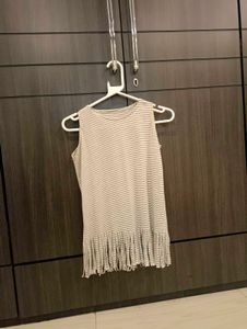 Striped Fringe Tank Top