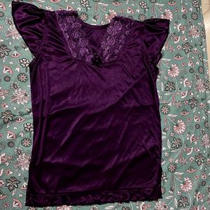 Purple Velvet Lounge Pants