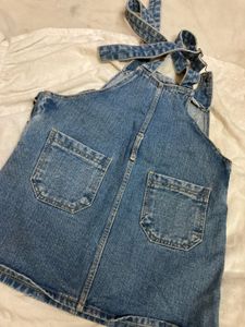 Denim Overalls Skirt