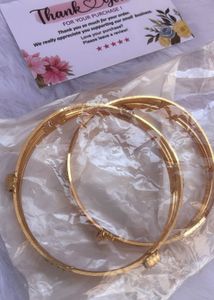 Gold Tone Bangle Set