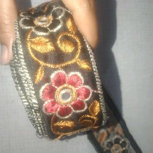 Black And Red Embroidery Lace💞🌼