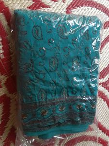 See Green Party Wear Saree