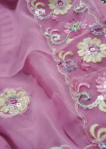 Pink Saree With Blouse