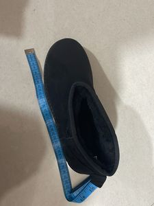 Suede Fur Boots Ankle Length