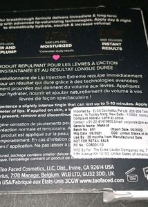 Too Faced Better Than Sex Mascara + Lip Injection