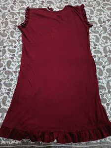 Burgundy Nightgown Dress