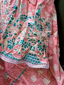 Pink Embroidered Kurta Set