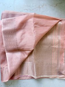 Unused Peach Saree