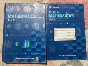 R.D. Sharma Class IX Math Books Set Of 2 MCQ