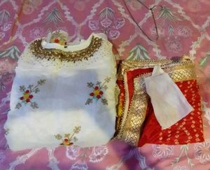 Elegant Embroidered Anarkali Dress With Dupatta