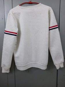Full Sleeves Unisex White T-shirt