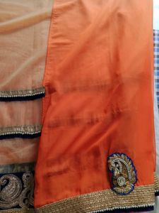 Embroidered Sari Fabric