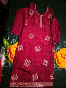 Rust Colour Salwar Suit With Heavy Dupatta