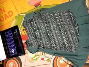 Patterned black top cum kurti